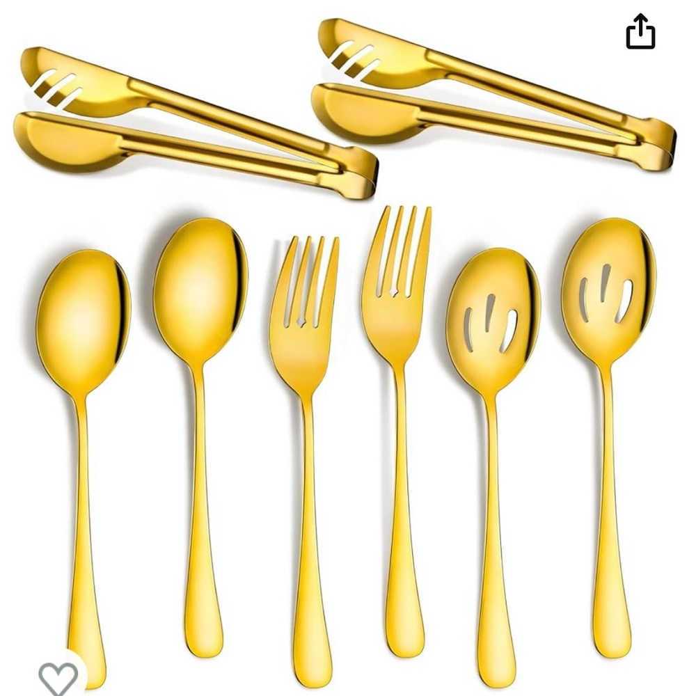 Golden Serving Utensils